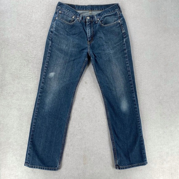 Levis 514 Jeans Mens 34x32 Relaxed Straight Leg 5 Pocket Distressed‎ - Picture 1 of 13